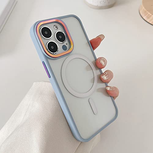 Coque de téléphone transparente magnétique iPhone 13 Pro Max avec protection caméra métal