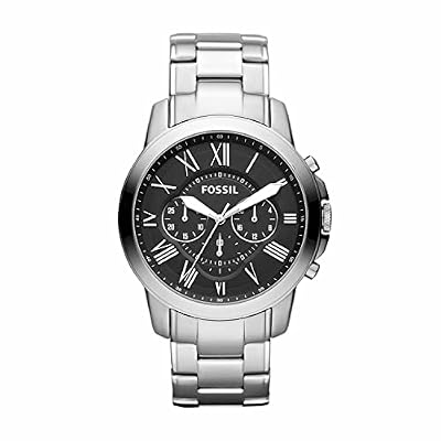 Fossil Orologio Grant da Uomo, movimento cronografo al quarzo con cinturino in acciaio inox