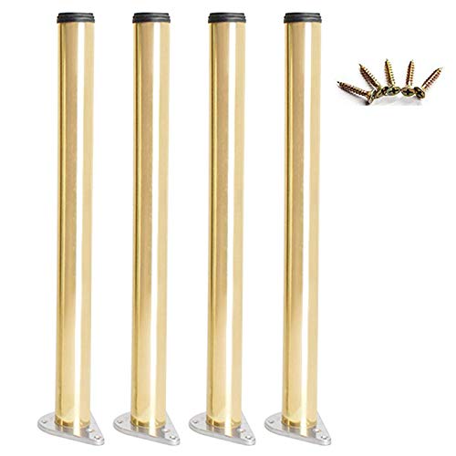 LHSUNTA - Patas de muebles (4 piezas, patas de mesa, mesa de trabajo, mesa de bar, regulable, patas de mueble de estilo moderno, color negro mate dorado - 40 cm)