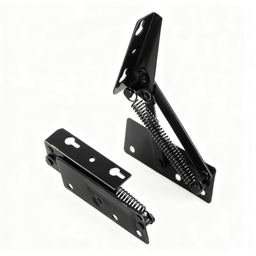 MINMHDONGX Storage Box Flip-Up Support Hinge,Heavy Duty Spring Hinge for Storage Stool,Chest,Slow Close Easy Lift Hardware (2 Pack)