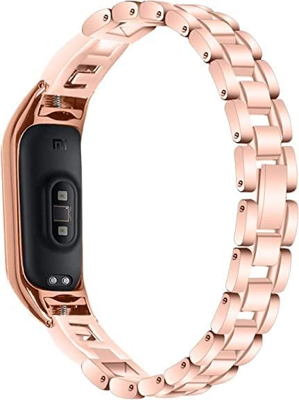 Miniatura 2 de Correa brillante para Mi Band 7, correas de reloj con diamantes de imitación brillantes para mujer, repuesto de pulsera de acero inoxidable para Mi