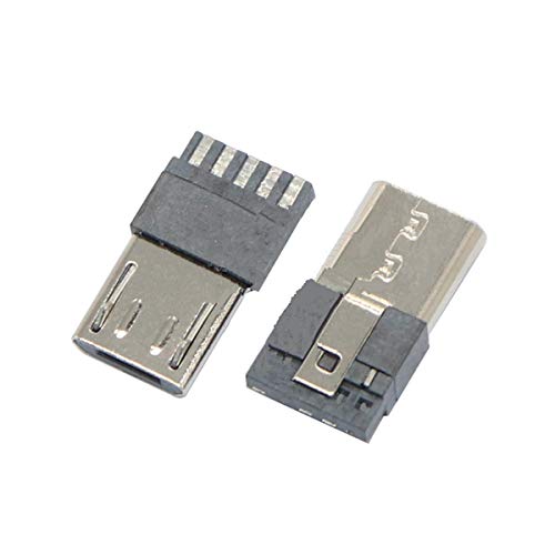 20 conectores Micro USB macho 5 pines para reparación miniatura 2