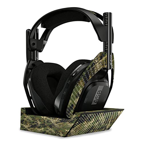 Image of MightySkins Carbon Fiber Skin Compatible With Astro A50 Wireless Headphones + Base Station (Gen 4) - Viper Woodland | Protective, Durable Textured Carbon Fiber Finish | Easy To Apply | Made in the USA