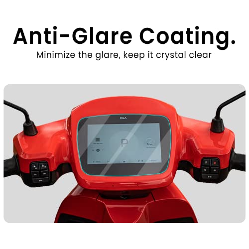 Image of FIRST MART Screen Guard for Ola S1 / S1 Pro /Ola S1 Air Electric Scooter, Full Screen Protector with Installation Kit, HD Clear Display Protection, Scratch Resistant - Pack of 2