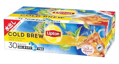 【公式】リプトン スタンダードブレンド コールドブリュー 13g×30袋 | 水出し紅茶 水出し ティーバッグ お茶 個包装 まとめ買い 大容量 おうちカフェ アイスティー 業務用 マイボトルの商品画像（Amazon）