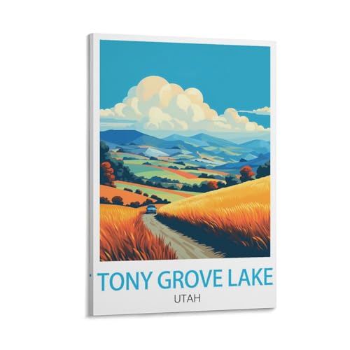 Toile vintage Tony Grove LICHNWW œuvre d'art murale de qualité supérieure 60x90