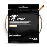 Protein Works | Vegan Soy Protein - Black Innovation, Premium Soy Protein Isolate, Low Fat, No Added Sugar, 27g Protein, 100% Plant-Based Nutrition, Unflavoured, 33 Servings, 1kg