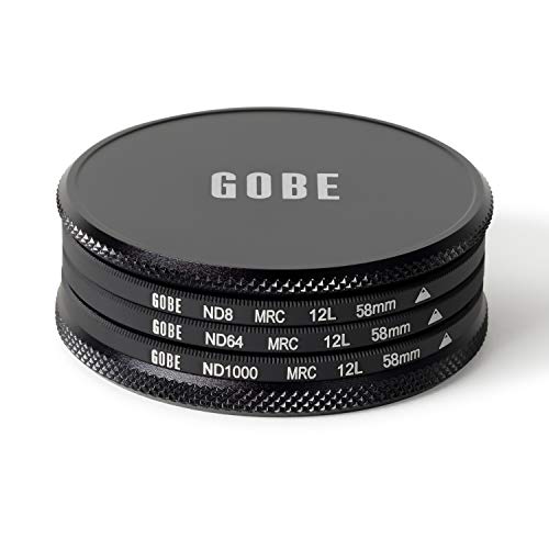 Gobe - Kit filtri per obiettivi 58 mm ND8, ND64