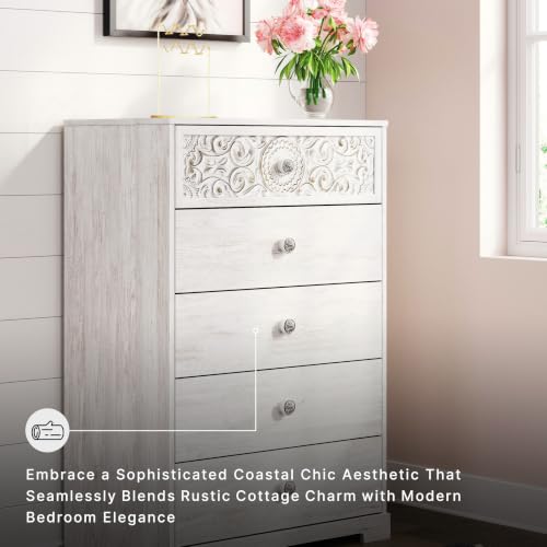 Signature Design by Ashley Paxberry 5 Drawer Chest of Drawers, Whitewash - image 7