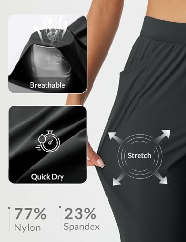 baleaf Womens Travel Pants with Zipper Pockets Stretchy Work Pants Business Casual Slacks Golf Pants Dressy with Pockets2