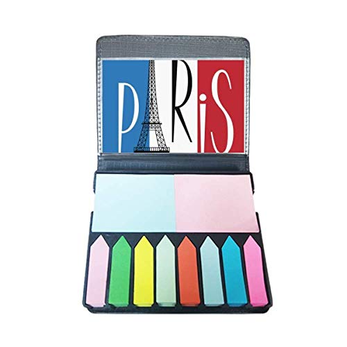 Autocollant drapeau national France et Tour Eiffel Paris comme marque-page coloré