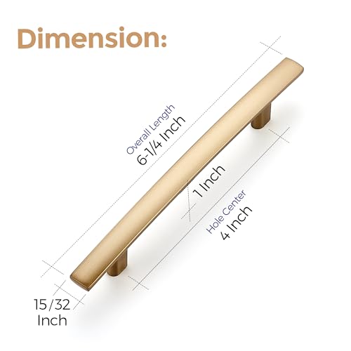Image of Ravinte 30 Pack Cabinet Handles Champagne Bronze Cabinet Pulls Kitchen Cabinet Handles,Curved Drawer Pulls in 6-1 /4 Inch Length with 4 Inch Hole Center Arch Kitchen Cabinet Hardware