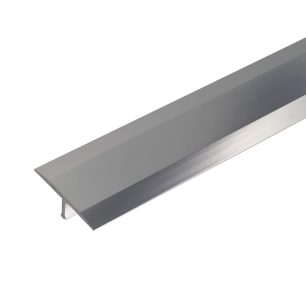 Cayrus Electro Polished A54 13Mm Anodised Aluminium Threshold Trim T Bar Transition Strip For Tiles - 2.5M