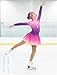 Wenlia Girls Ice Skating Dress Long Sleeve Gradient Snowflake Outfit Set with Hairband for Recreational Ice Skating, Pink, 5-6 Years, 120