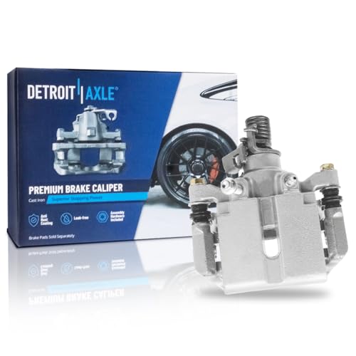 Image of Detroit Axle - Rear Left Brake Caliper for Buick LaCrosse Allure | Chevrolet Impala Limited Pontiac Grand Prix, Driver Side Disc Brake Caliper with Bracket Replacement