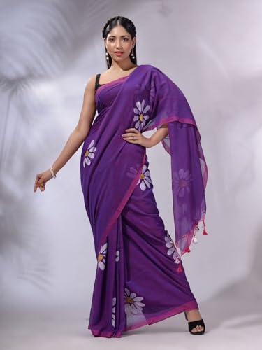 Image of Yashika Women's Georgette Floral Printed Saree With Unstitched Blouse Piece |saree for Women | New Sari | Saree