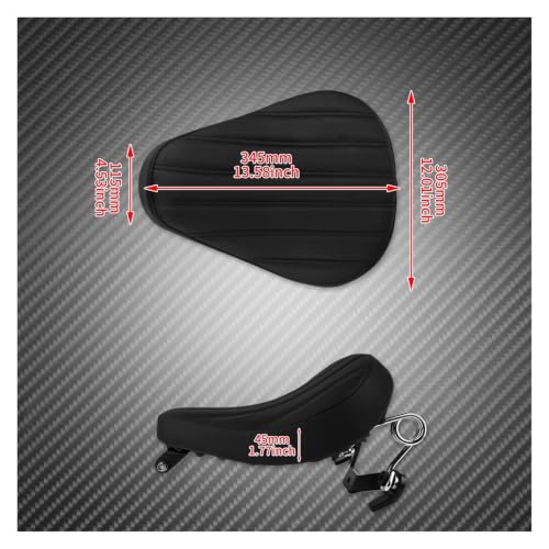 Selle solo Sportster XL 1200 contre le mal de dos en coussin de cuir - 6