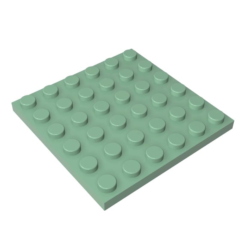 GDS-523 Compatible with LEGO 3958 Foundation Plate 6x6, Sand Green, 10 PCS โ image 1