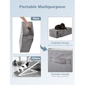   Dog-Stairs-for-High-Beds-and-Couch-Wide-Dog-Stairs-for-Small-Dogs-4-Step-Dog-Ramp-for-Bed-18-H-for-MediumSmall-Dogs-and-Old-Cats-Non-Slip-Folding-Pet-Steps-Portable-Dog-Stairs-for-Dogs-and-Cats