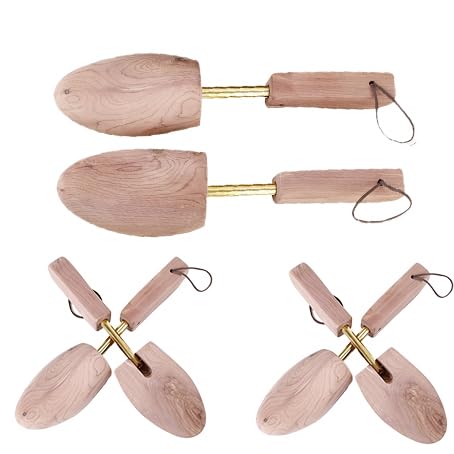 3 Pares De Soportes De Zapato De Cedro De Un Solo Tudo, Expansores De Zapatos Ajustables para Hombres Y Mujeres, Hormas De Zapato Moldeadoras Y Resistentes A Las Arrugas