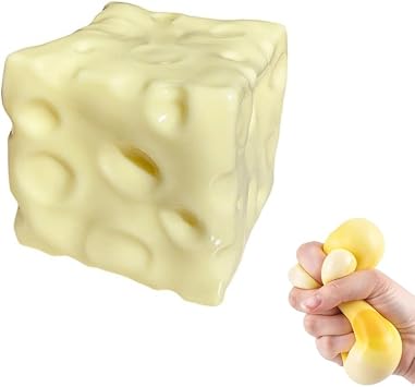 Yellow Cheese Squeeze Toy,Soft Novelty Toy, Rebounding Sensory,Help for Relax,Focus, Sensory Cheese for & Adults, Soft Novelty Rebounding Fidget Toy for Party Light Yellow 2.75 in