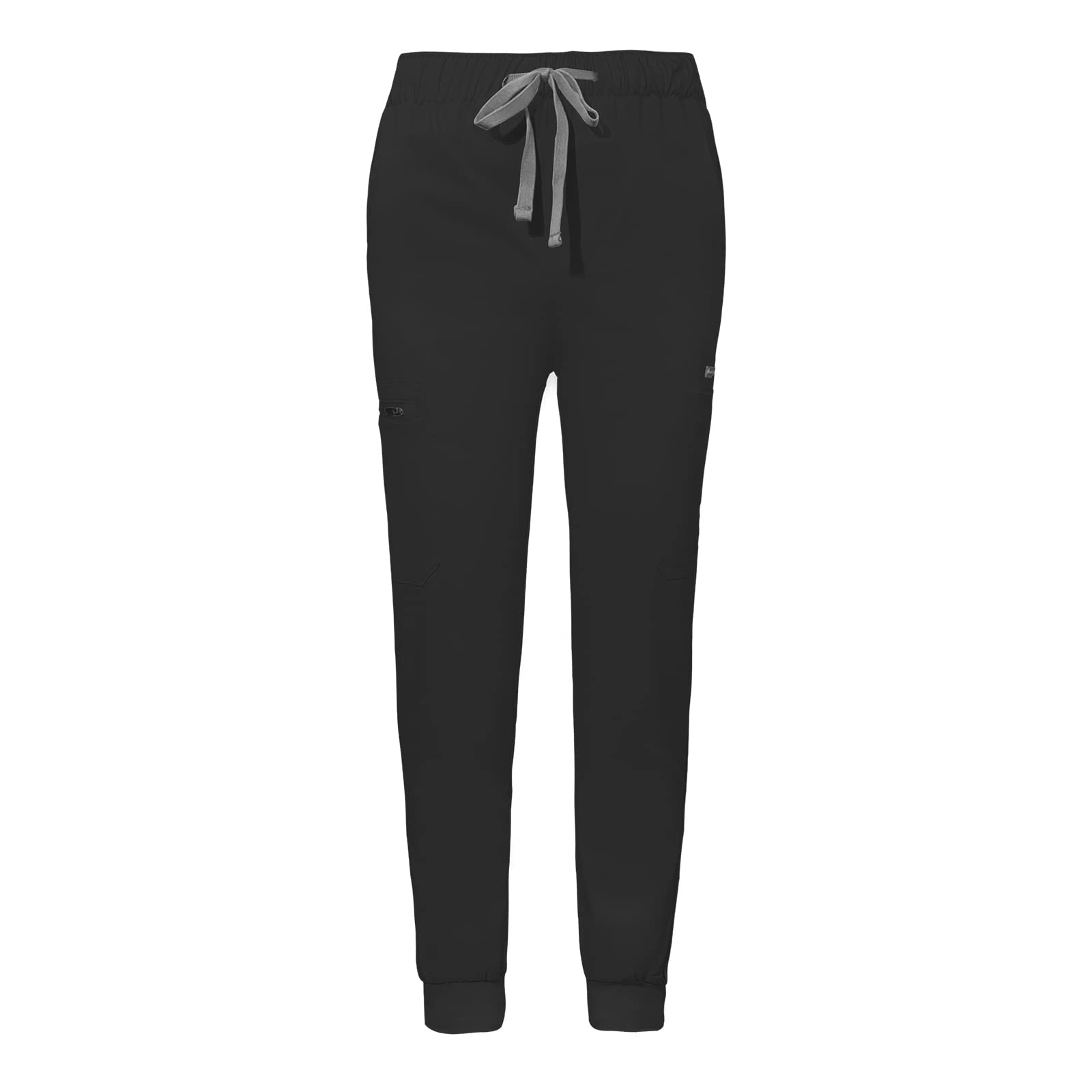 niaahinn Jogger Scrub Pants for Women, Anti-Wrinkle Medical Uniform Unisex with Multiple Pockets (Black,XS,X-Small)