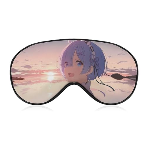 リゼロ レム アイマスク 睡眠用アイマスク 遮光率99.99%以上 目隠し シルク アイピロ 眼罩 睡眠グッズ 快眠 安眠 圧迫感なし 通気性