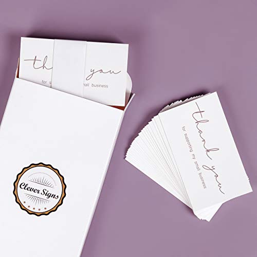 200 Thank You For Supporting My Small Business Cards, Elegant and Professional Design, 2\" x 3.5\", Recommended for Online Retailers, Small Business Owners and and Local Stores