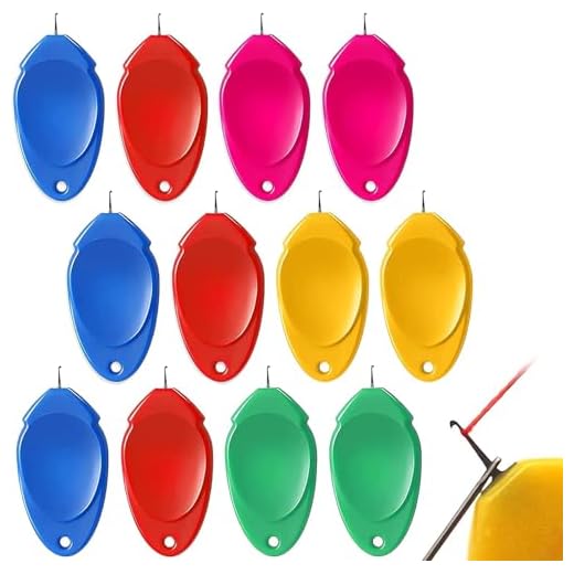TOOVREN Needle Threader for Hand Sewing 12 Pcs Plastic Wire Hook Simple Threader for Needles Small Eye Needle Threader for Sewing Machine Needle Threader Tool for Sewing Crafting