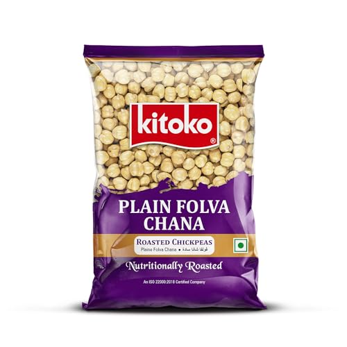 Image of Kitoko Plain Folva Chana 200gm Pack of 1, Unsalted Bhuna Chana without Skin