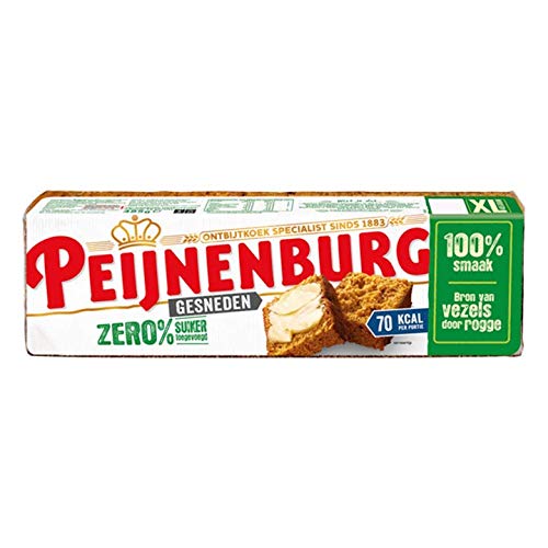 Pastel de especias holandesas | Peijnenburg | Pan de jengibre de trigo integral cero en rodajas | Peso total 485 gramos