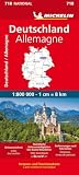 Michelin Deutschland: Straßen- und Tourismuskarte; Auflage 2023 (MICHELIN Nationalkarten)