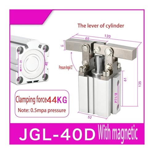 Bras transversal de serrage JGL-40D oscillant pour double plaque - 3