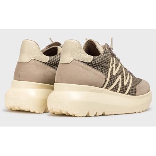 Wonders Para Mujer. A-4001 Zapatillas Ultrafly 01 Taupe (37), Piel, 3 A 5Cm, Cordones, Casual - 3