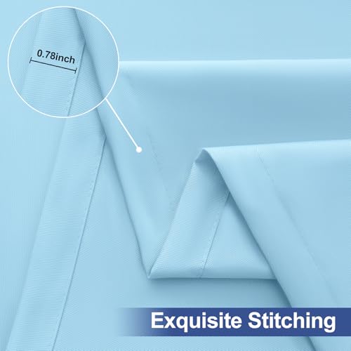homing 2 Pack Rectangle Table Cloth, Elastic Fitted Fabric Tablecloth Fits for 6 Foot Folding Tables, Washable Table Cover for Picnic, Camping, Indoor & Outdoor (Light Blue, 30" x 72") by homing - Used condition - Image 8