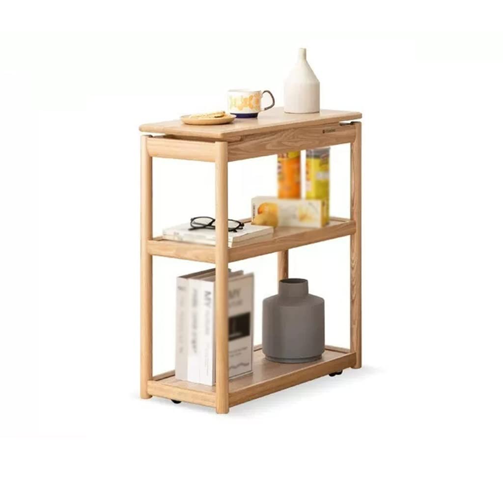 BHGFYXBS Living Room Table Wooden Mobile Side Table Sofa Side Cabinet Living Room Small Coffee Table Bedroom Bedside Shelf Living Room Furniture