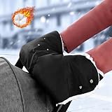 NINESPRING Gants Poussette,Moufle Poussettes Imperméable et Coupe-ven,Noir Chauffe Mains ...