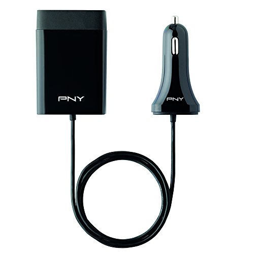 PNY Chargeur Allume-cigare 4 Ports 12V pour Smartphone/Tablette/GPS
