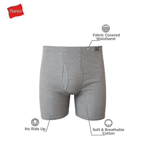 Image of Hanes Men's Underwear Boxer Briefs, Cool Dri Moisture-Wicking Underwear, Cotton No-Ride-Up for Men, Multi-packs Available