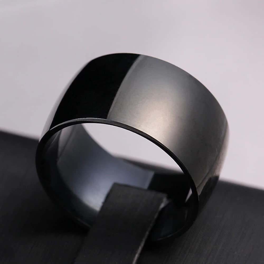 ZENSE - Anello da uomo in acciaio titanio nero ZR0164