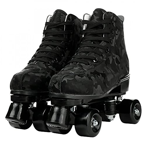Roller Skates Men with Light Up Wheels Adult Quad Outdoor Skating for Women...