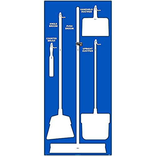 Image of NMC SB102FG 5S Janitorial Shadow Board, Blue /White, 68 inchX30 inch, ProSeriesAcrylic (Tools Sold Separately)