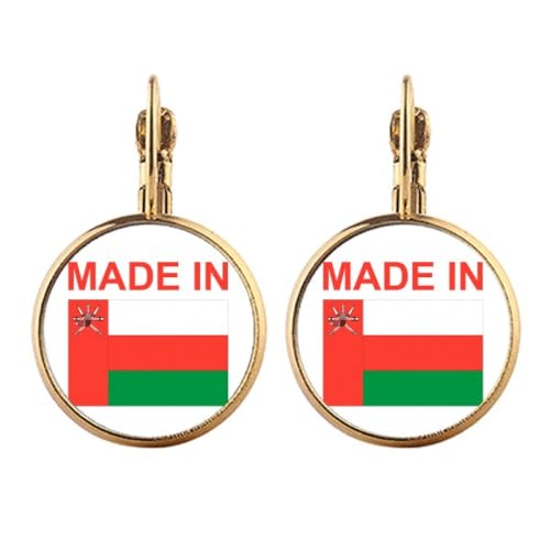 Boucles d'oreilles Oman Country Love pendantes à clip dorées pour oreilles non percées