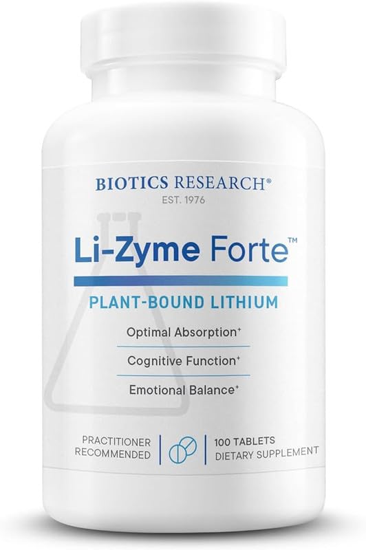 Evorina Biotics Research Li Zyme Forte Plant-sourced, phytochemically Bound Lithium, Supports Brain Function, Memory and Mood Support,100 Tablets | High Strength Herbal Supplement | Clean Label Ayurvedic Wellness-image-45