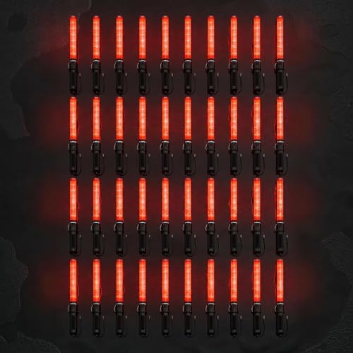 Image of E-riding 40 Pack Traffic Wand, 21 Inch Traffic Control Wand with 3 Flashing Modes & Side Clip, LED Safety Baton for Traffic Control, Parking, Aircraft, Car Directing