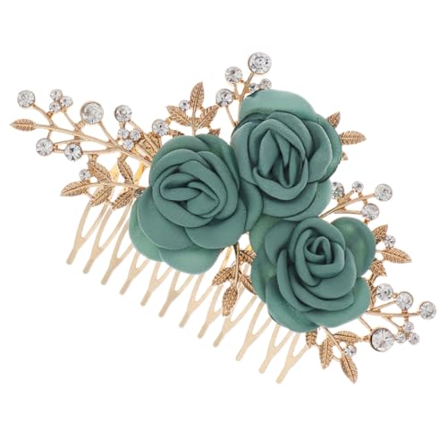 TOGEVAL 結婚式用女性向け花柄ラインストーンヘアコーム ブライダル髪飾り 華やかでエレガントなヘッド パーティーや成人式にも
