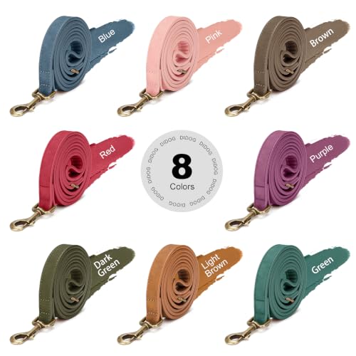 Image of Didog PU Leather Dog Leash for Small Dogs, 5 /8in x 5ft, Light Brown