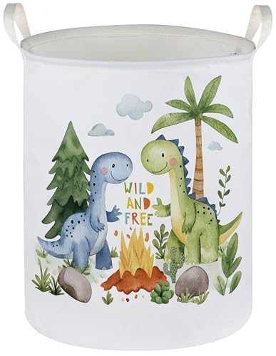 Image of Kids Laundry Hamper,Dinosaur Laundry Basket Collapsible Boys Storage Baskets for Home Decor,Office,Toy Organizer,(Cute Dinosaur)
