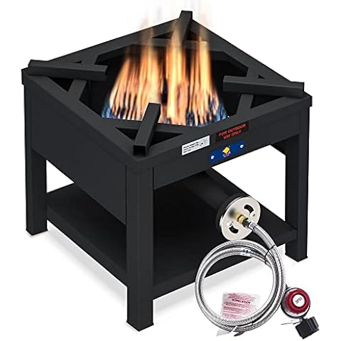 ARC 200,000BTU Single Burner Propane Stove, High-Pressure Outdoor Propane Stove Cooker Propane Burner, 16.5"Heavy Duty Burners For Outdoor Cooking Turkey Fry,Crawfish Boil,Homebrewing Cover