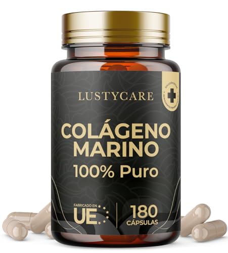 Colágeno Marino Hidrolizado 100% Puro | 180 cápsulas (Suministro para 6 meses) | Alta Dosificación y Pureza | Fórmula Avanzada y Origen Sostenible | Fabricado en España